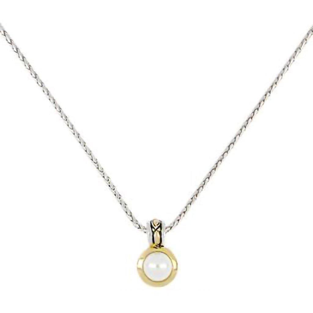 John Medeiros  Pérola White Seashell Pearl Pendant with Chain