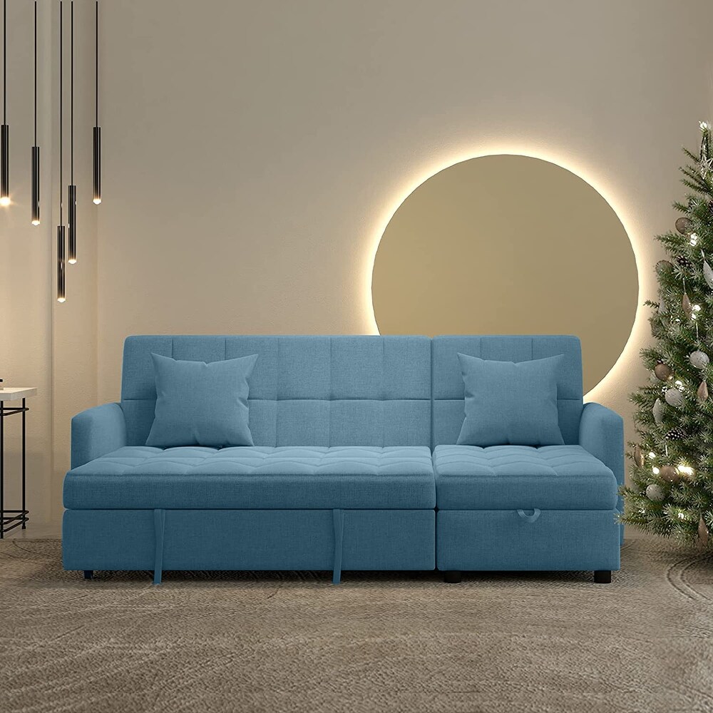 Reversible Sleeper Sectional Sofa with Storage Chaise