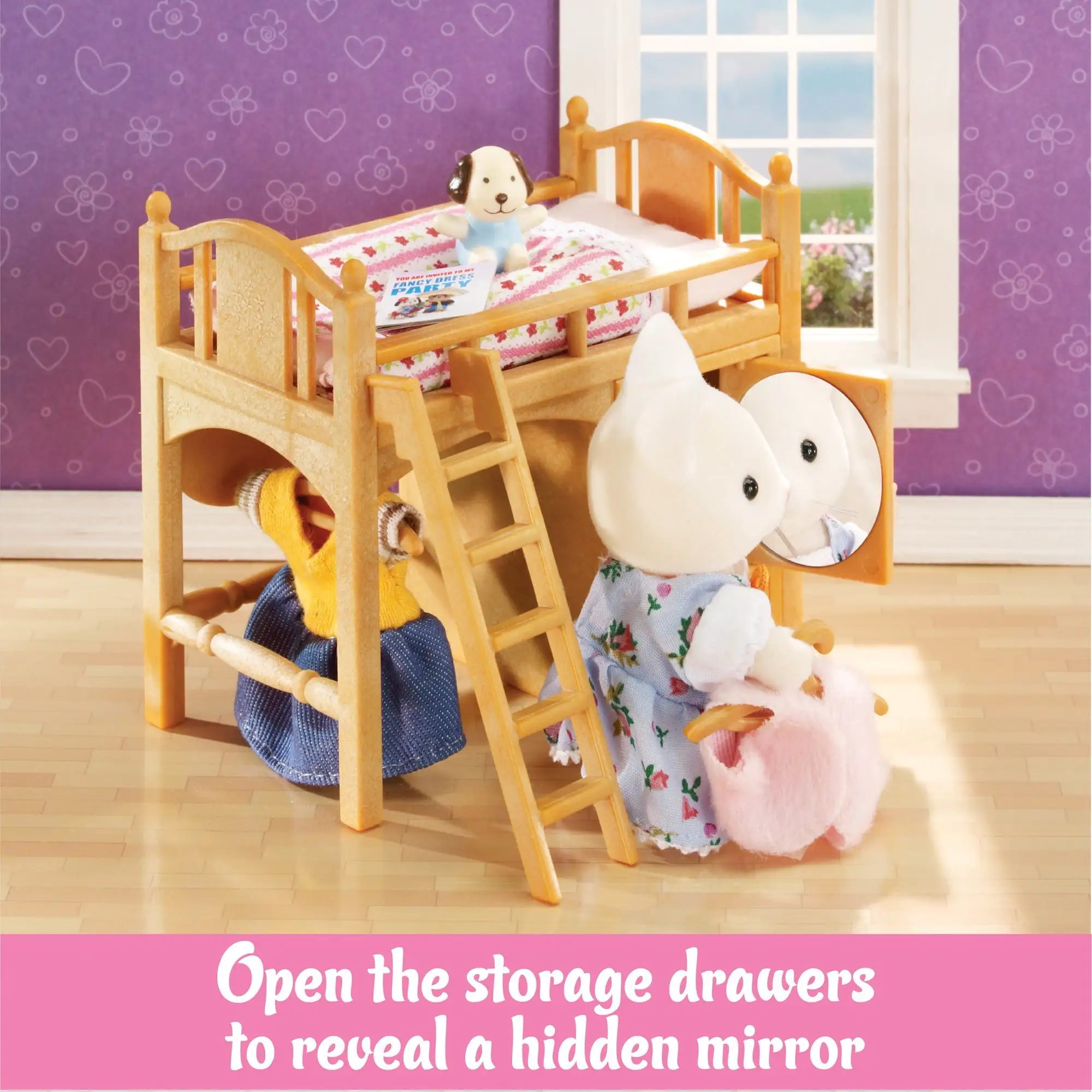 Calico Critters Loft Bed, Dollhouse Furniture Set