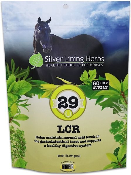 Silver Lining Herbs LCR Gut Support Digestive Health Powder Horse Supplement， 1-lb bag