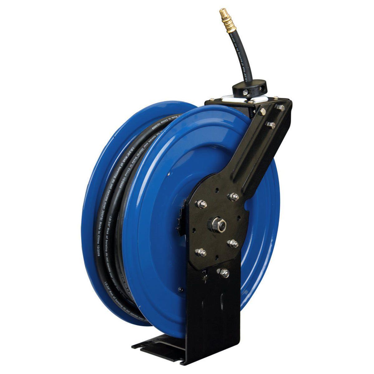 Cyclone Pneumatic 0.5in. x 50ft 300 PSI Retractable Air Hose Reel with Rubber Hose