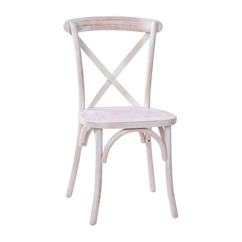 Merrick Lane Bardstown X-Back Bistro Style Wooden High Back Dining Chair