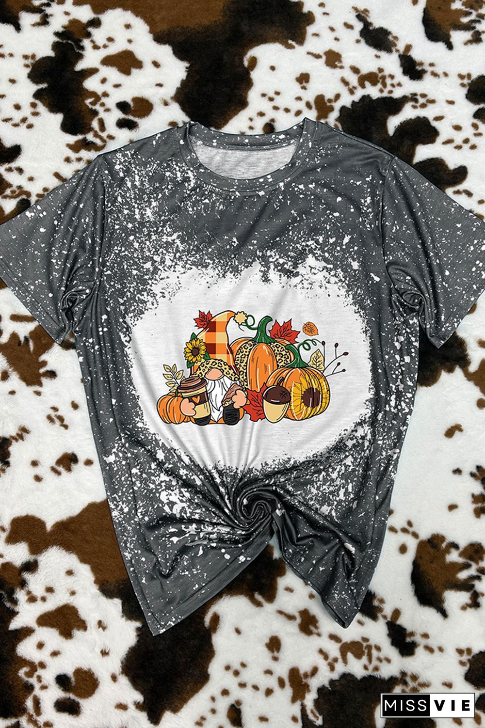 Thanksgiving Gnome Graphic Tee Wholesale