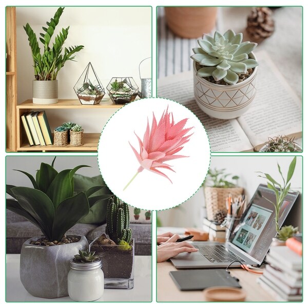 Small Artificial Succulents Plants Unpotted Faux Succulent Picks Pink