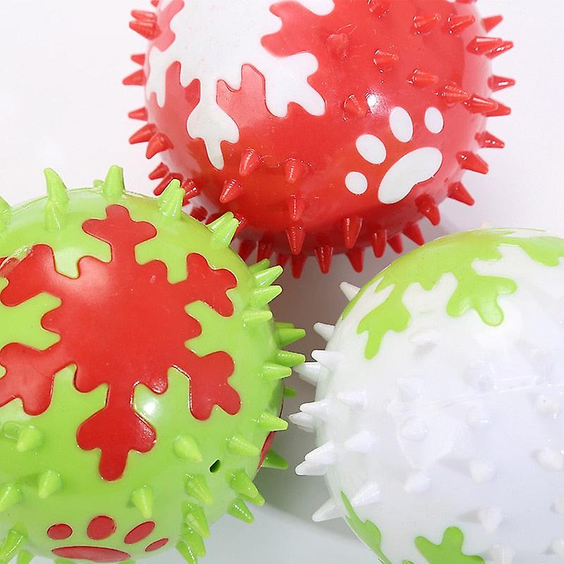 Snow flake pattern dog ball toy