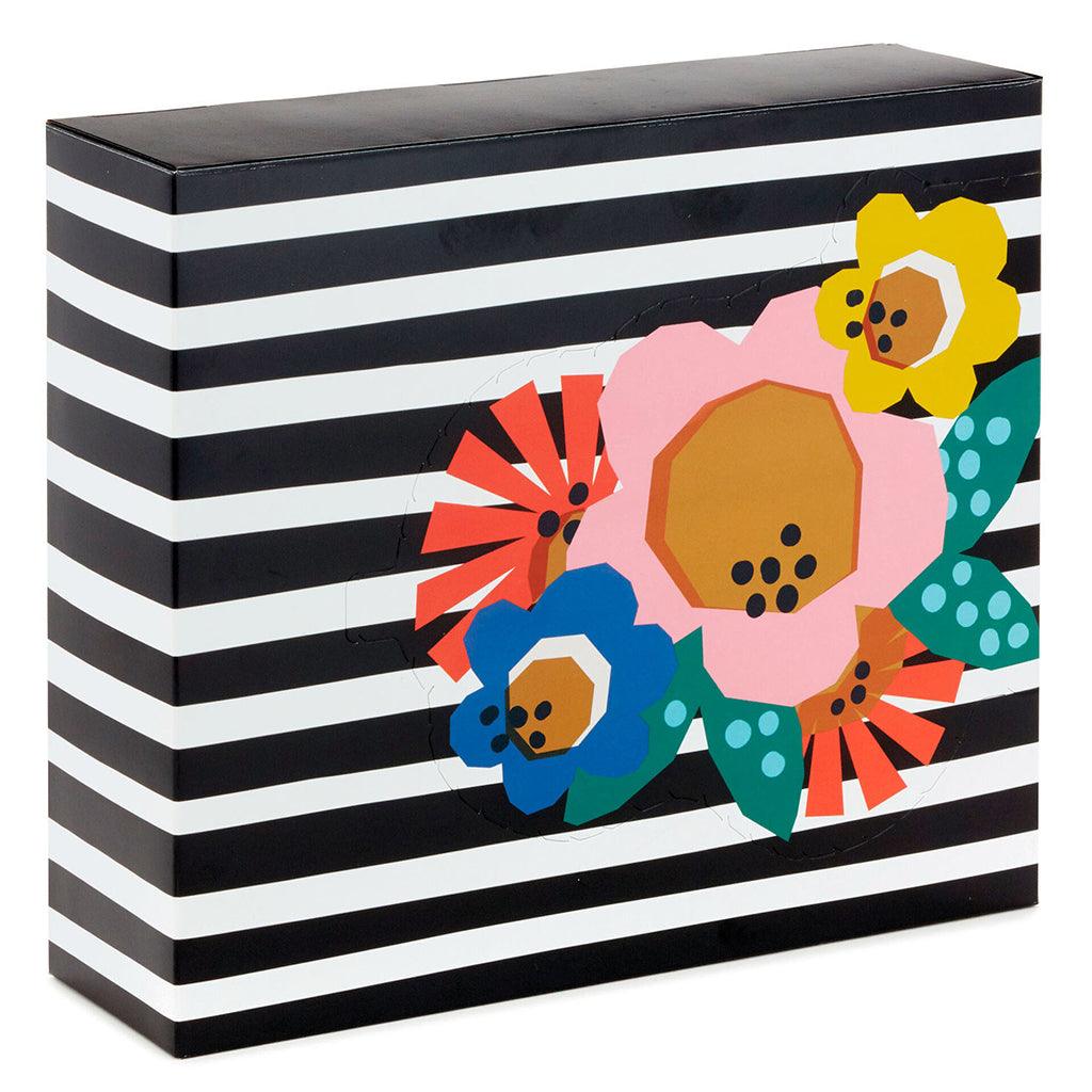 Hallmark  Floral and Stripes Fun-Zip Gift Box