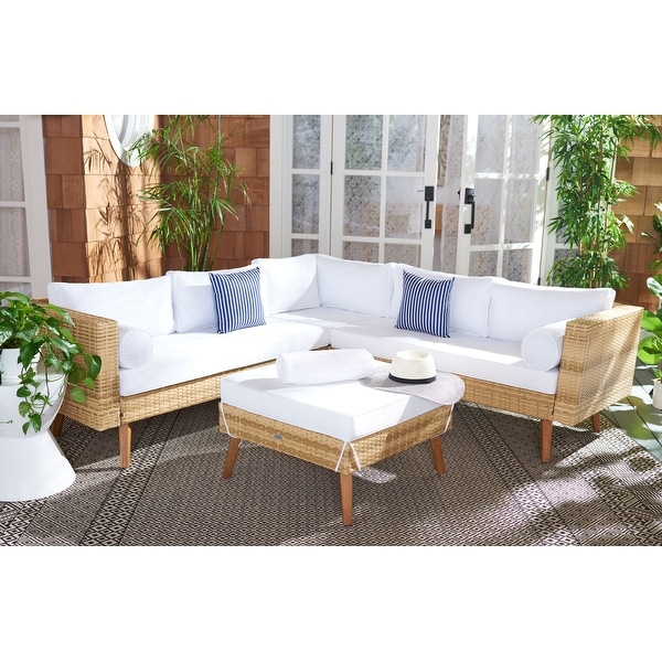 SAFAVIEH Outdoor Living Analon Outdoor Sectional Set