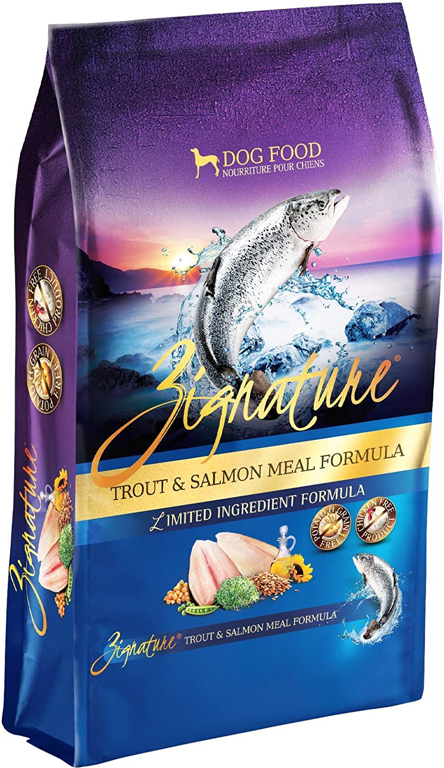 Zignature Trout and Salmon Meal Limited Ingredient Formula With Probiotic Dry Dog Food 12.5 Pound (Pack of 1)