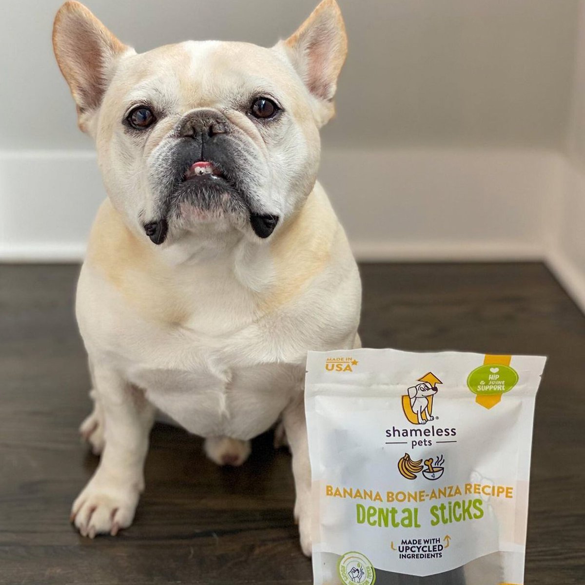 Shameless Pets Banana Bone-Anza Banana and Bone Broth Flavor Dental Dog Treats