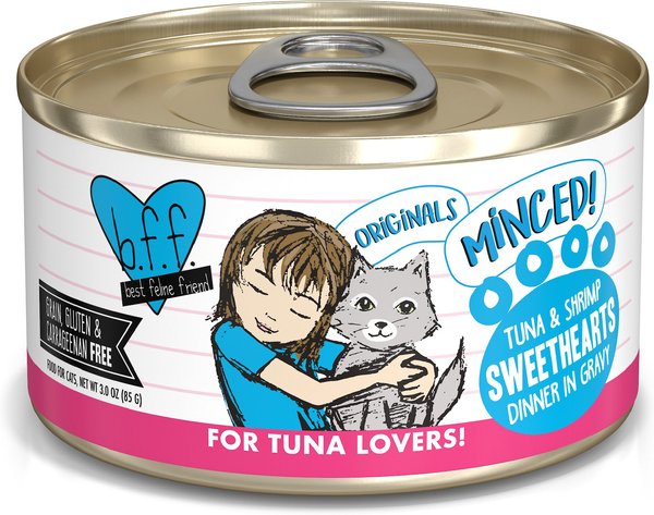 BFF Tuna and Shrimp Sweethearts Dinner in Gravy Canned Cat Food