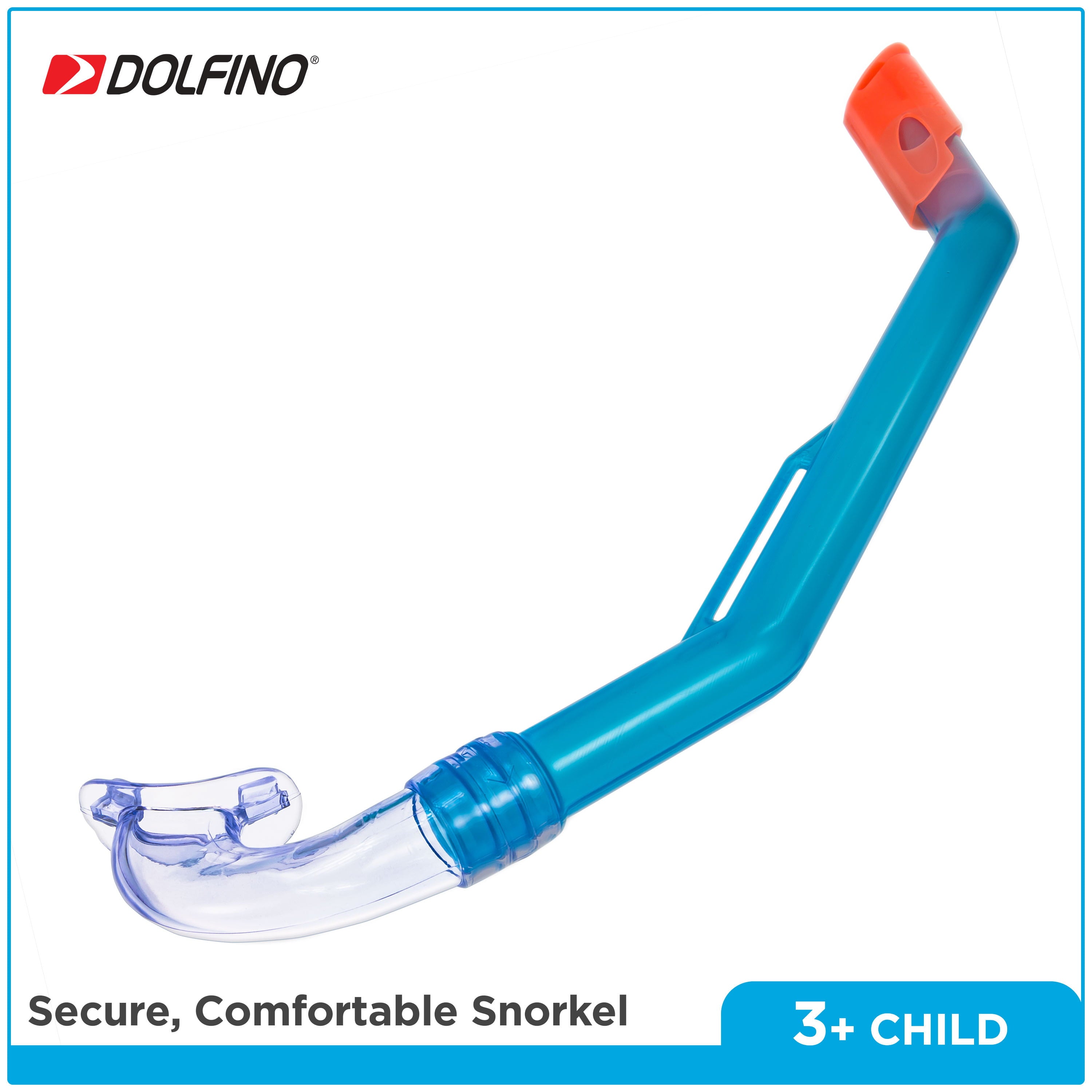 Dolfino Child Latex Free Swim Mask and Snorkel Set with Wideangle View