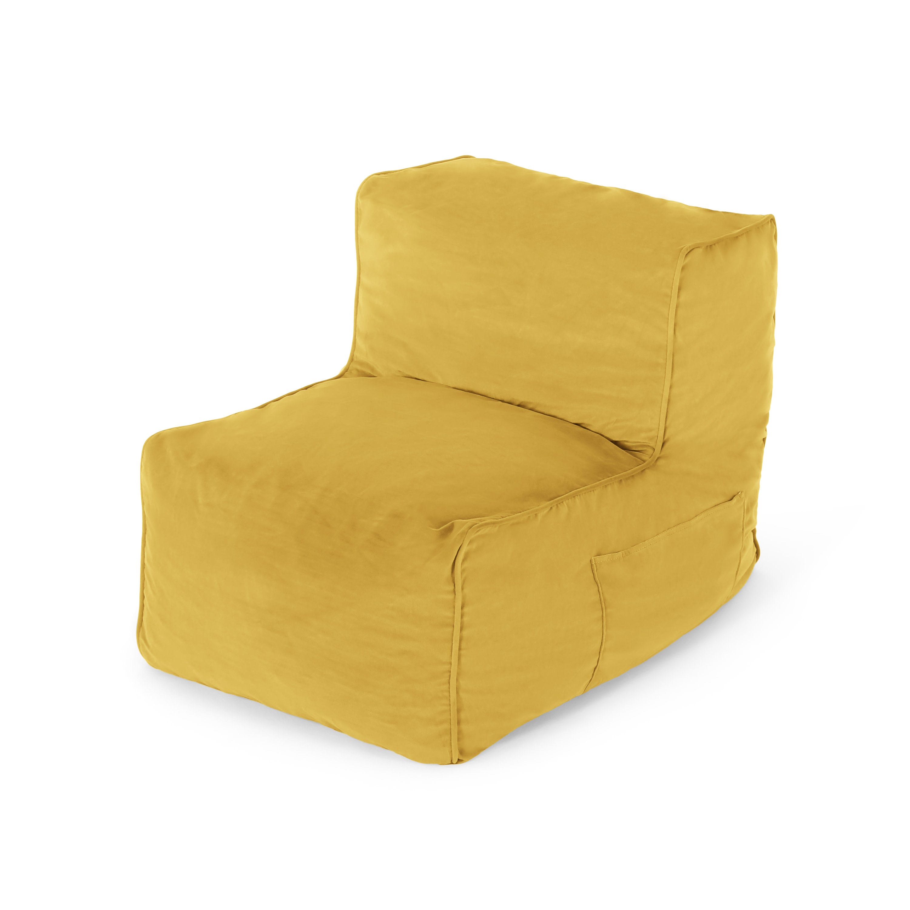 Caraway Modern Velvet Bean Bag Chair