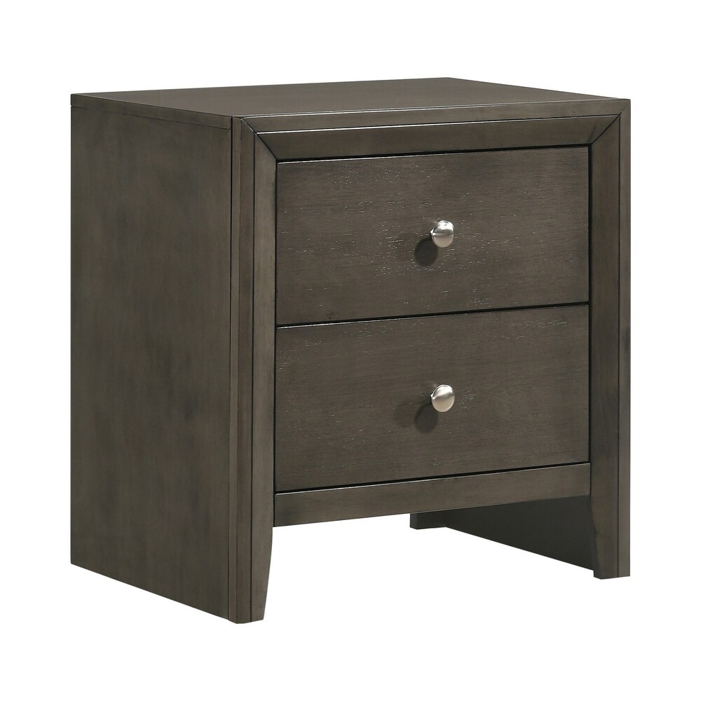 Crawley Mod Grey 3 piece Panel Bedroom Set with 2 Nightstands