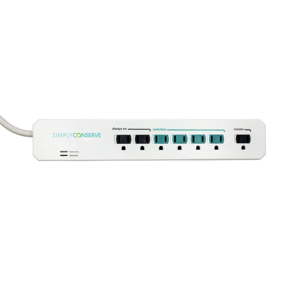 Simply Conserve 3 ft. 7-Outlet Energy-Saving Advanced Surge Protector (18-Pack) SC73T1-18PK