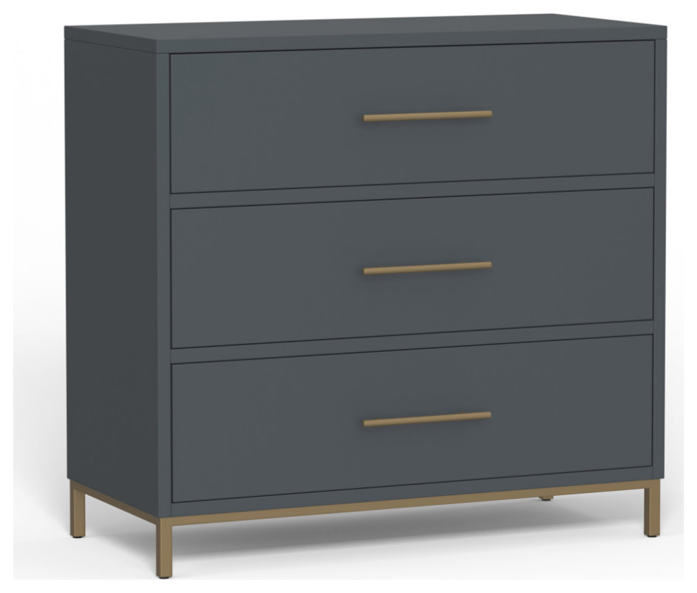 Madelyn Three Drawer Small Chest   Contemporary   Accent Chests And Cabinets   by Alpine Furniture  Inc  Houzz