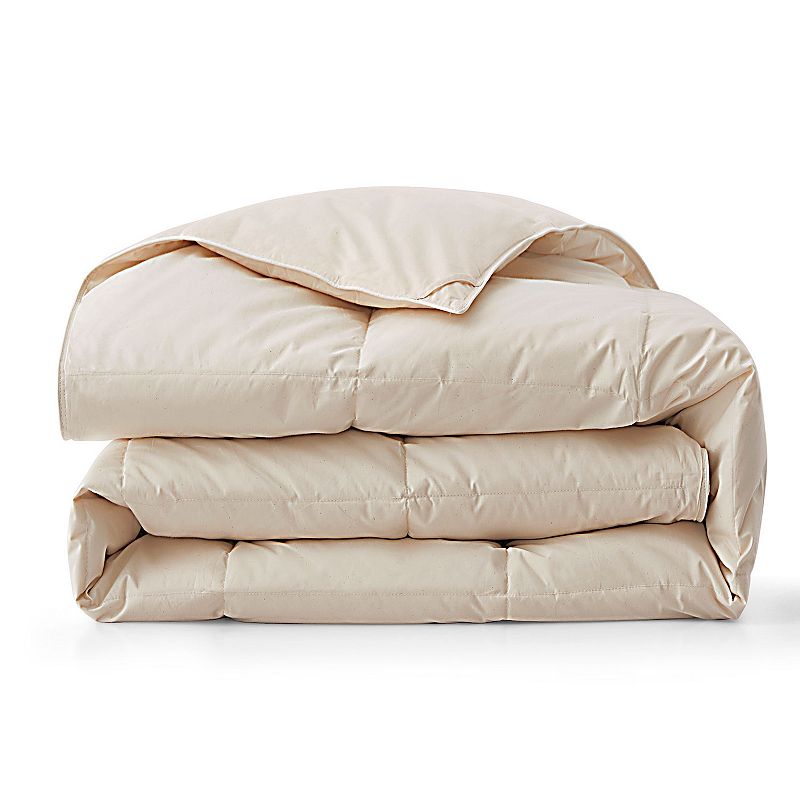 Unikome 300 TC Lightweight 100% Organic Cotton Goose Down Feather Fiber Comforter for Luxurious Comfort