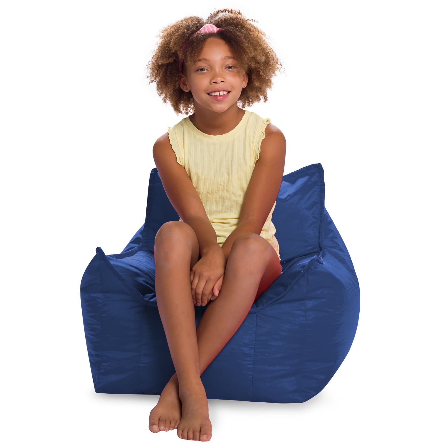 Posh Creations Newport Bean Bag Chair, Kids, 2.1 ft, Navy