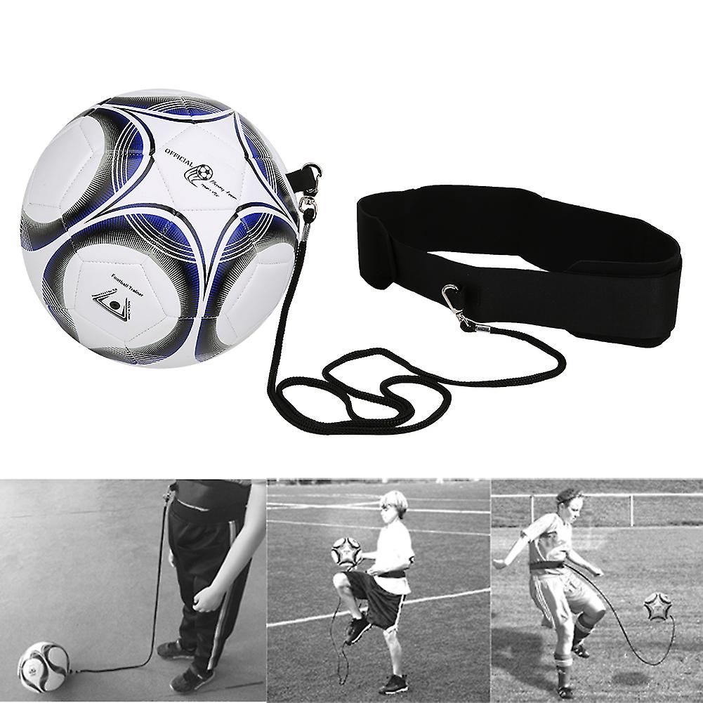 Regail Pu Practical Football Trainer Kit Juggling Assist Primary Secondary Students Children Soccer Ball Training Equipmentblue