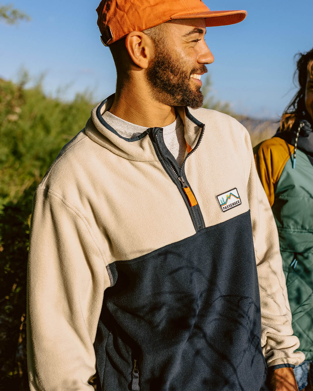 Set Off Recycled Polar 1/4 Zip Fleece - Oatmeal