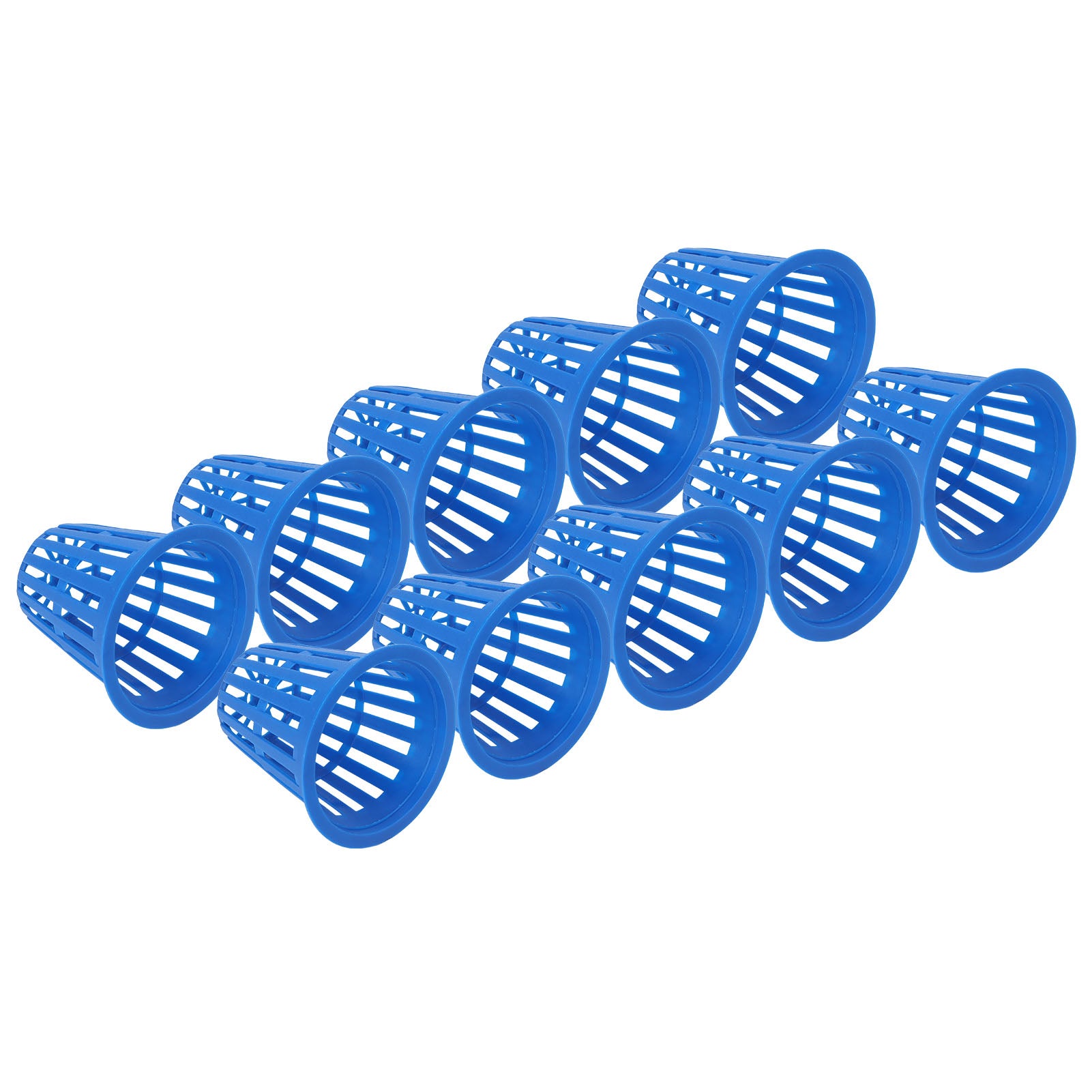 Planting Basket， Durable 10PCS Plastic Plant Mesh Cup Multipurpose  For Hydroponic For Garden Blue