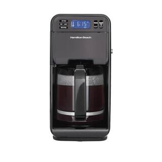 Hamilton Beach Elite 12 Cup Programmable Coffee Maker in Black Stainless Steel 985119792M