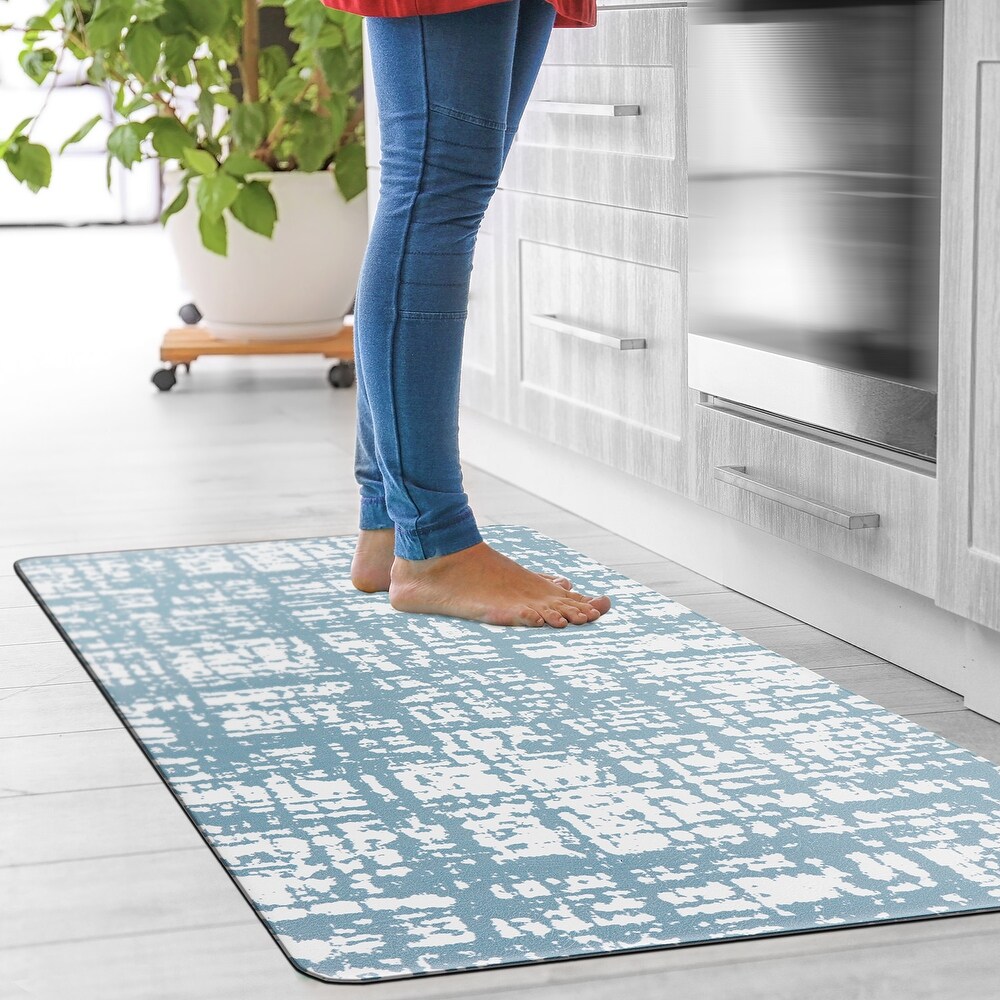 World Rug Gallery Contemporary Abstract Anti Fatigue Standing Mat