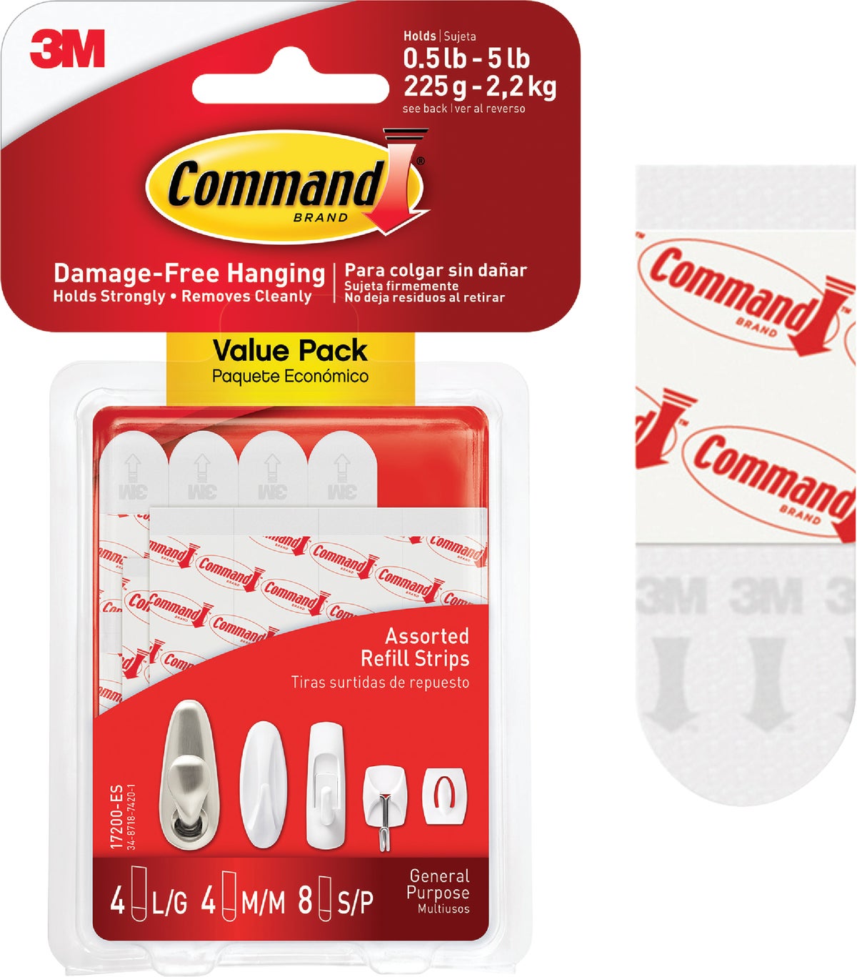 Command White Refill Strip Assortment White