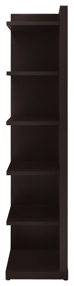 Pinckard 6 tier Corner Bookcase Cappuccino   Modern   Bookcases   by Modon  Houzz