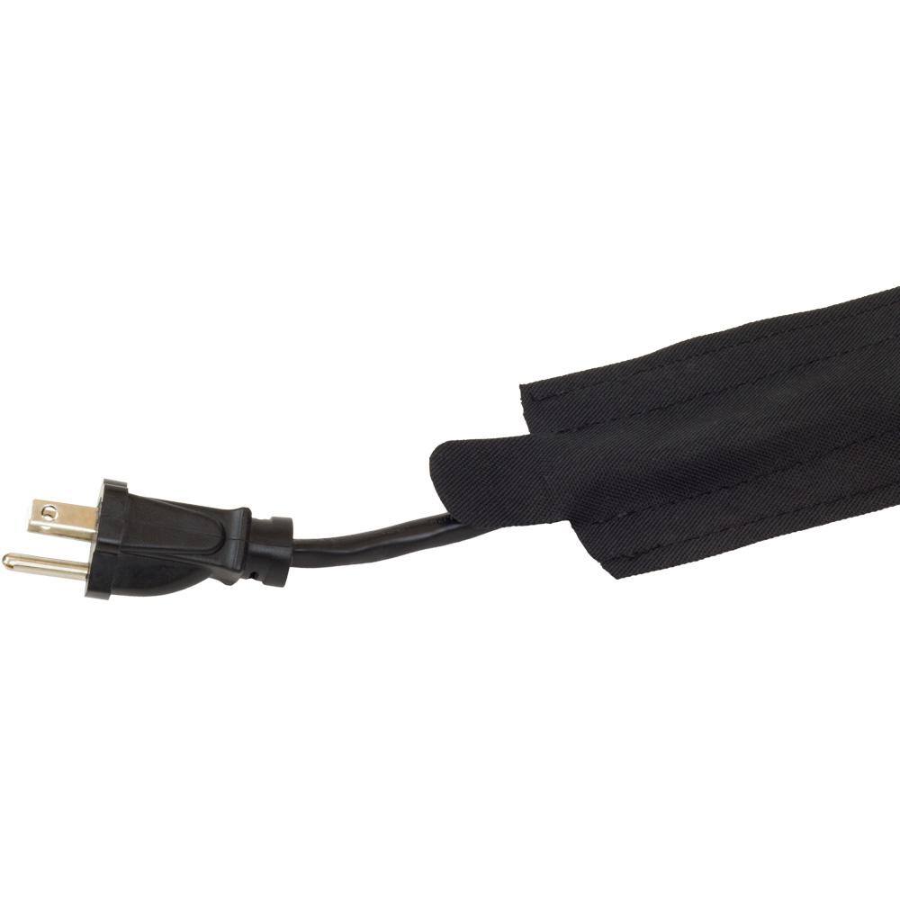 Commercial Electric 5 ft. Fabric Floor Cord Protector in Black A92-5K