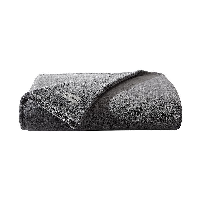 Eddie Bauer Ultra Plush Solid Gray Blanket