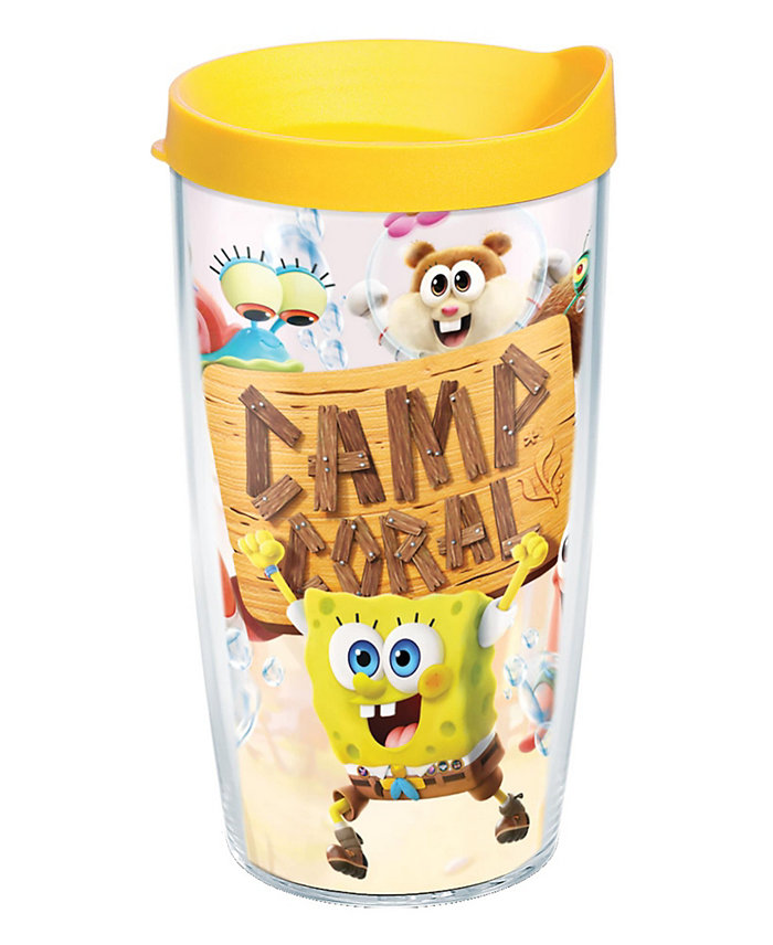 Tervis Tumbler Tervis Nickelodeon SpongeBob SquarePants Camp Coral Made in USA Double Walled  Insulated Tumbler Travel Cup Keeps Drinks Cold and Hot 16oz Classic