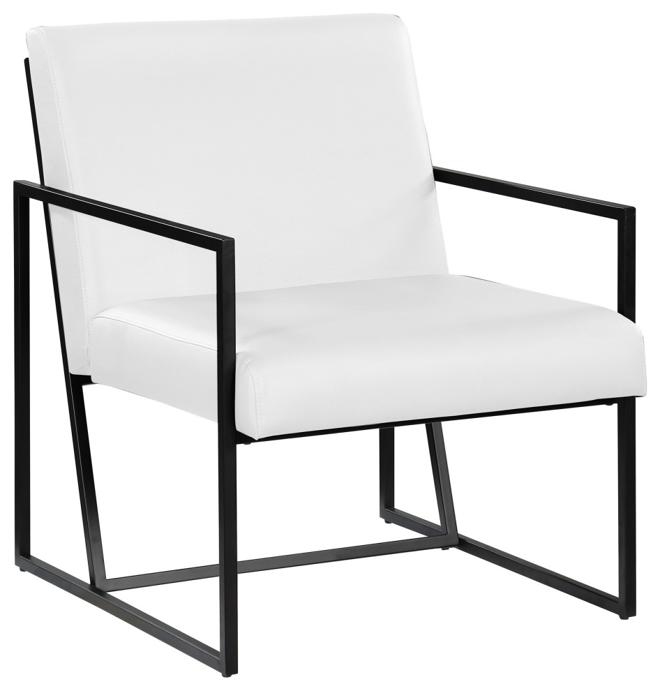 Landon Modern Arm Chair with Metal Frame   Transitional   Armchairs And Accent Chairs   by Best Master Furniture  Houzz