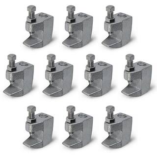 The Plumber's Choice Junior Beam Clamp for 38 in. Threaded Rod in Electro Galvanized Steel (10-Pack) 38CLBSGE-10