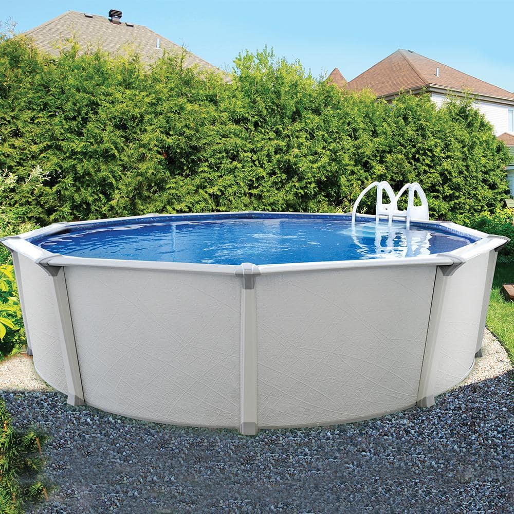 AQUARIAN Fuzion 18 ft. x 52 in. Round Above Ground Swimming Pool WNE0018D52SM