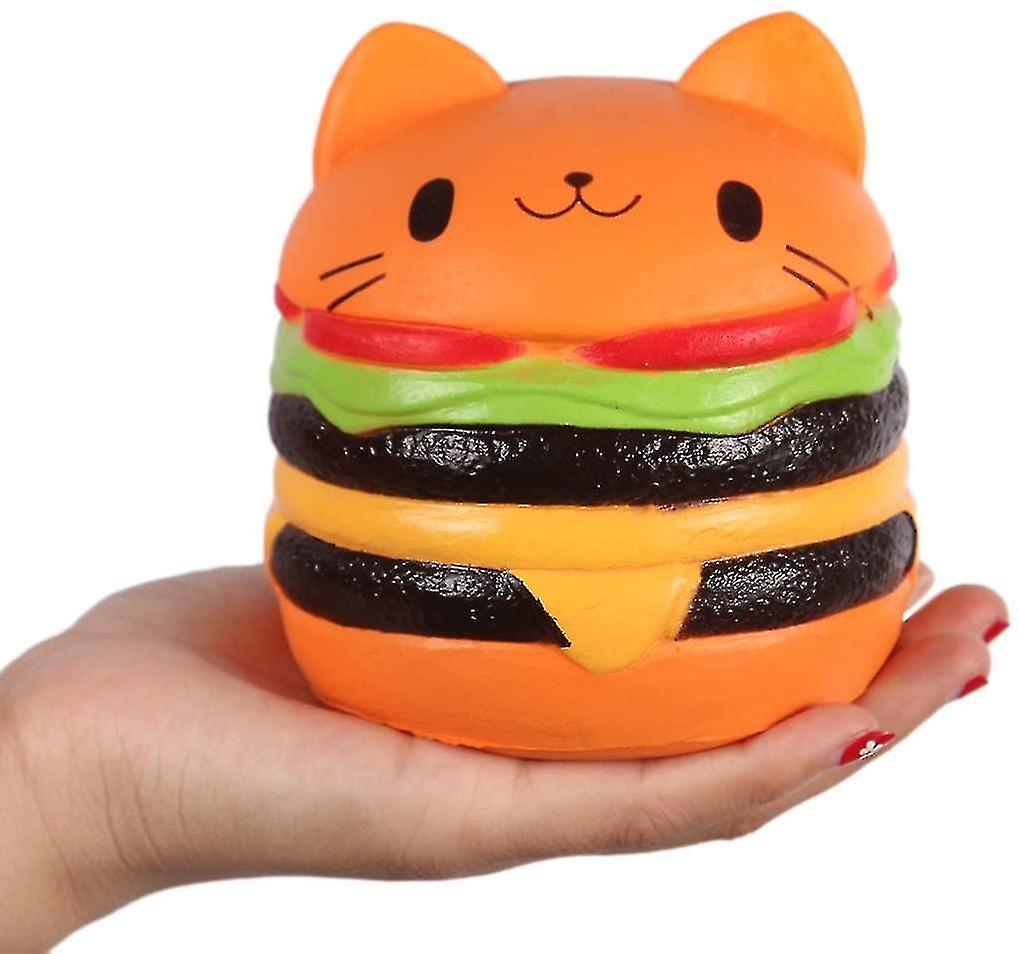 Squishies Hamburger Cat Jumbo Slow Rising Kawaii Bread Squishies Toy