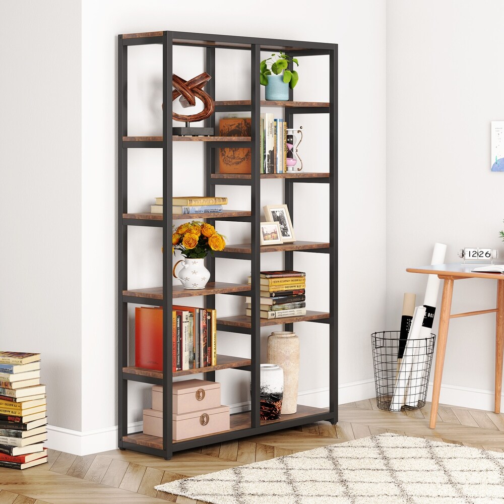 70 inch Bookshelf 10 shelf Open Bookcase   70.86'' H x 39.37'' W x 11.8''L