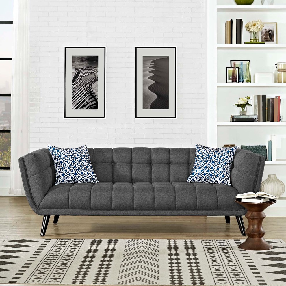 Modern Contemporary Urban Living Living Room Lounge Sofa  Fabric   Midcentury   Sofas   by House Bound  Houzz