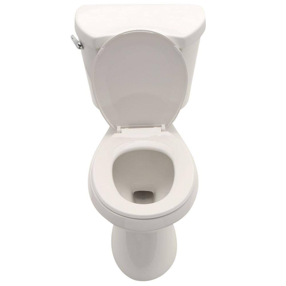 Glacier Bay 2-Piece 1.28 GPF High Efficiency Single Flush Round Toilet in White N2428RBN2428T