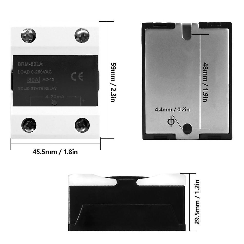 Brm-80la Ssr Solid State Relay With Led Light Tube Flame Retardant For Electronic Component