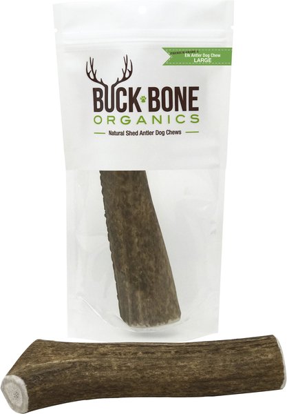 Buck Bone Organics Whole Elk Antler Dog Chews， 6 - 7 in