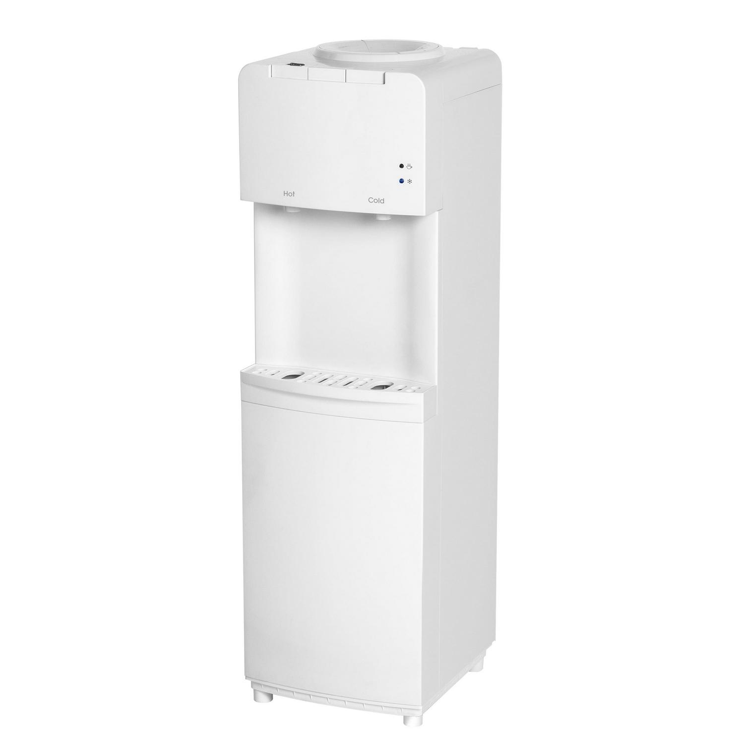 Great Value Top Loading Hot， Cold Temperature Water Dispenser， White Water Cooler