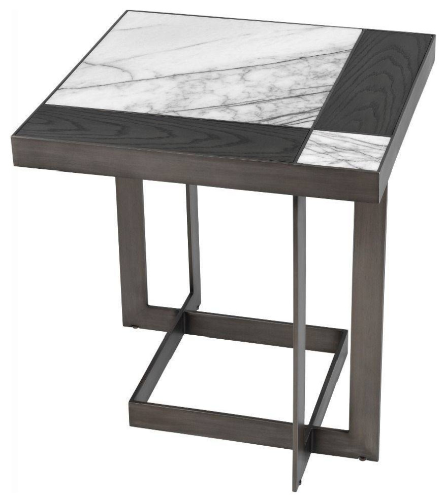 White Mocha Side Table  Eichholtz Hermoza   Transitional   Side Tables And End Tables   by Oroa   Distinctive Furniture  Houzz