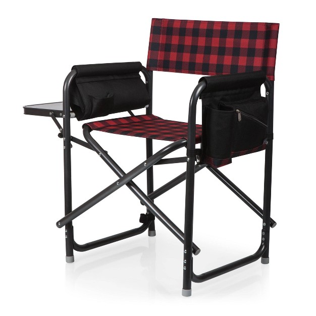 Picnic Time Outdoor Directors Chair Red black