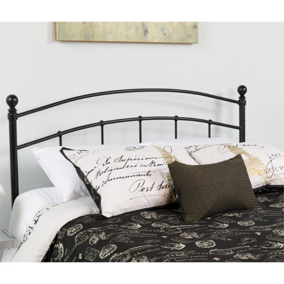 Flash Furniture Woodstock Full Metal Spindle Headboard in Black   Traditional   Headboards   by Homesquare  Houzz