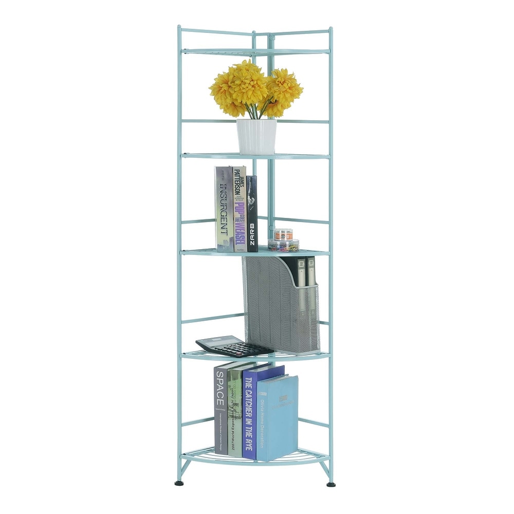 Convenience Concepts Xtra Storage 5 Tier Folding Metal Corner Shelf