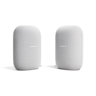 Google Nest Audio - Smart Speaker with Google Assistant in Chalk (2-Pack) VBCE2CK20