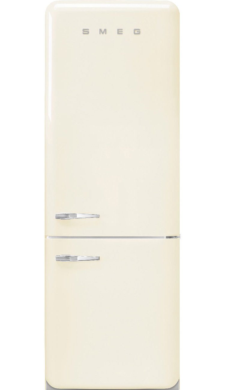 Smeg 50's Retro Style Aesthetic 18 Cu. Ft. Cream Right-Hinge Bottom Freezer Refrigerator With Manual Ice Maker