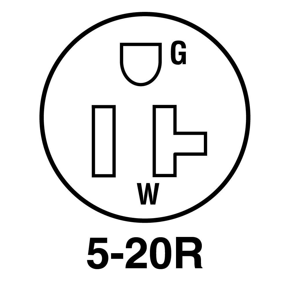 Legrand Pass  Seymour Extra-Hard Use Ground Continuity Monitoring 20 Amp 125-Volt NEMA 5-20R Straight Blade Connector PS5369XGCM