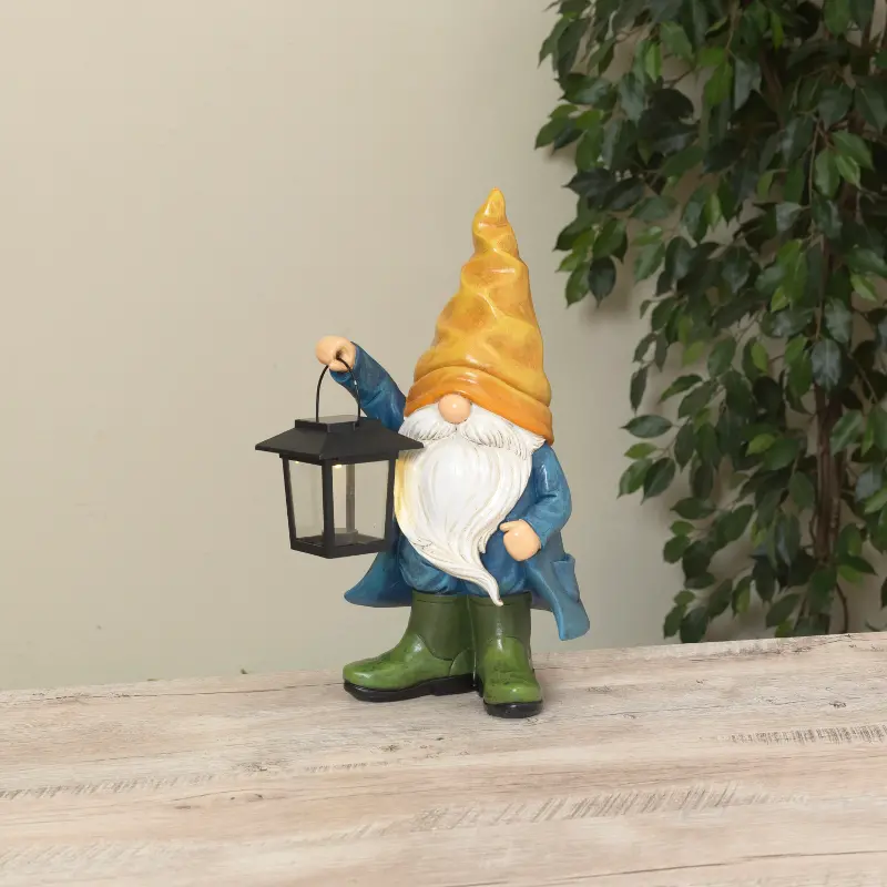 13.9 Inch Garden Gnome Lantern