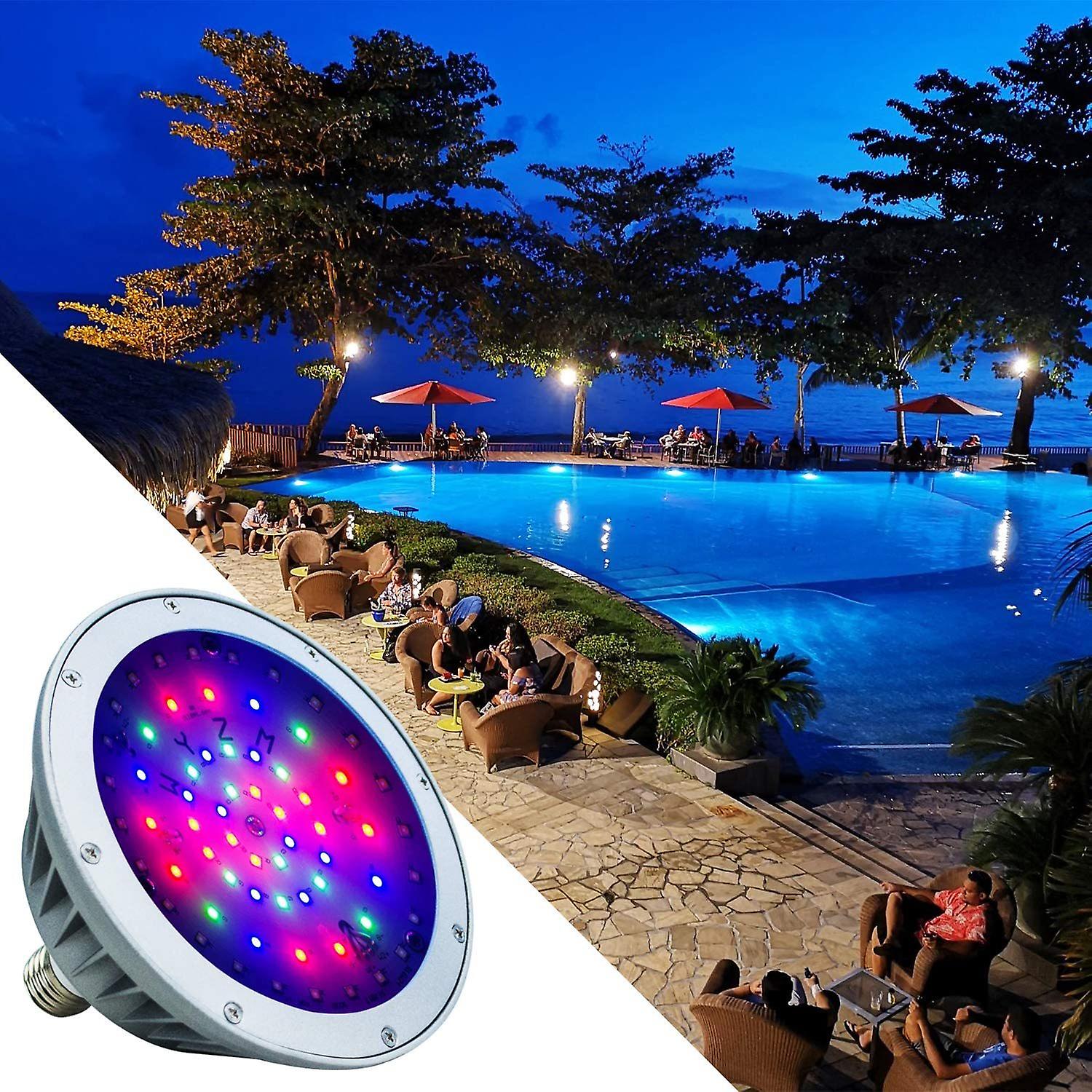 Led Pool Light Bulb For Inground Pool， Ip65 Waterproof，120v 40w， Color Changing，fit For Pentair And Hayward Pool Light Fixture，